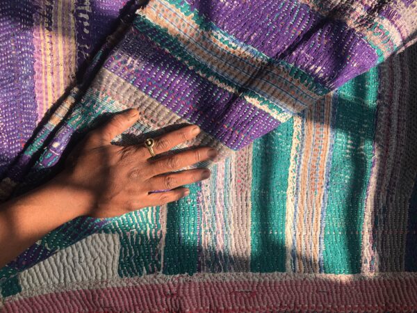 Upcycled kantha half jacket - Image 3