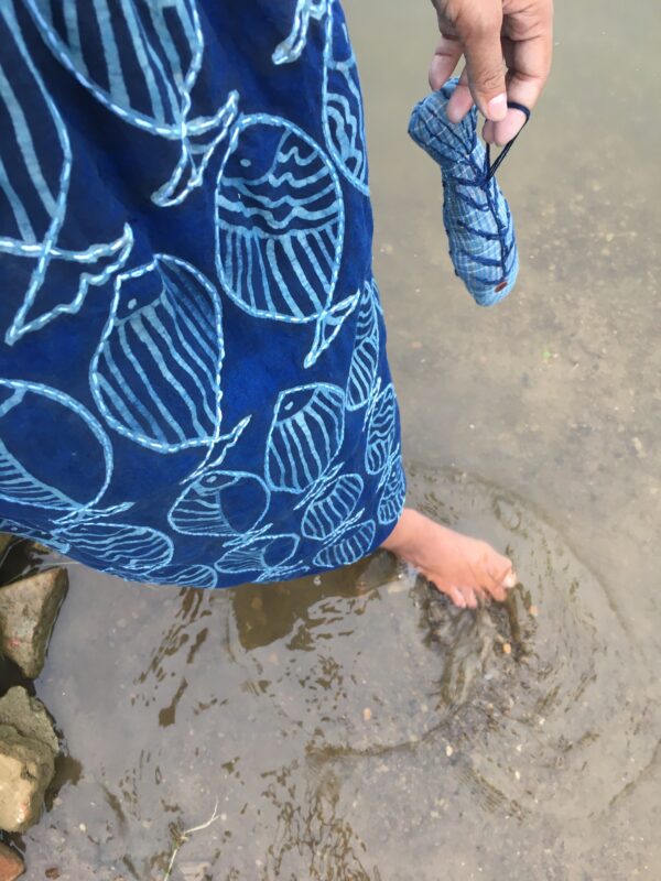 Fish batik wrap dress - Image 5