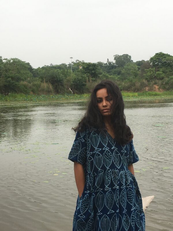 Fish batik wrap dress - Image 2