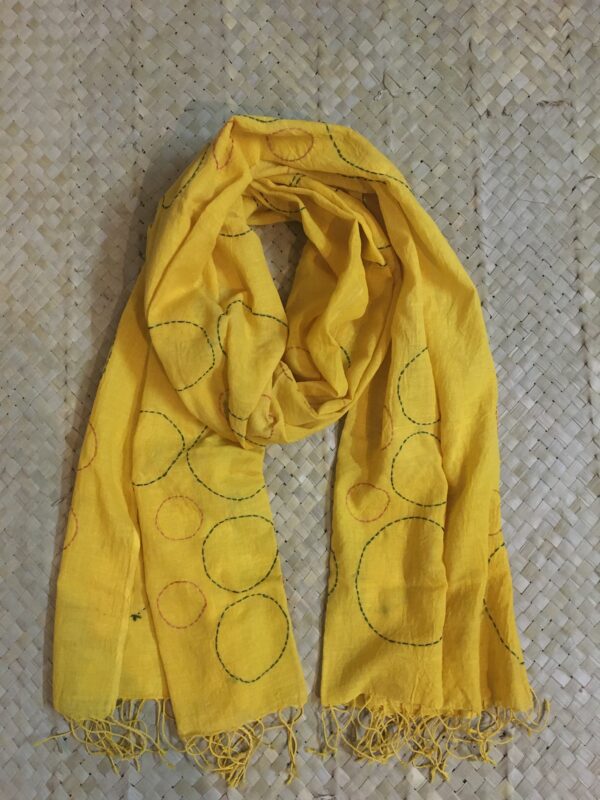 Natural dyed , hand embroidered stoles