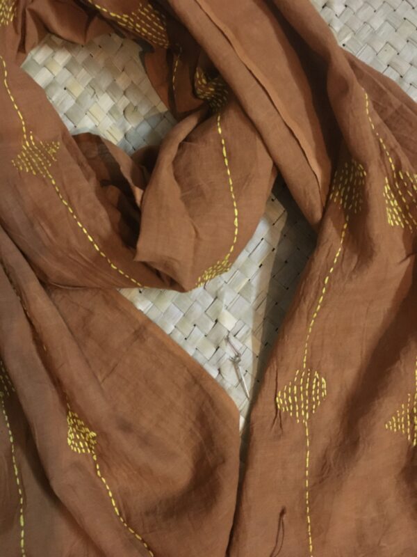 Natural dyed , hand embroidered stoles - Image 3