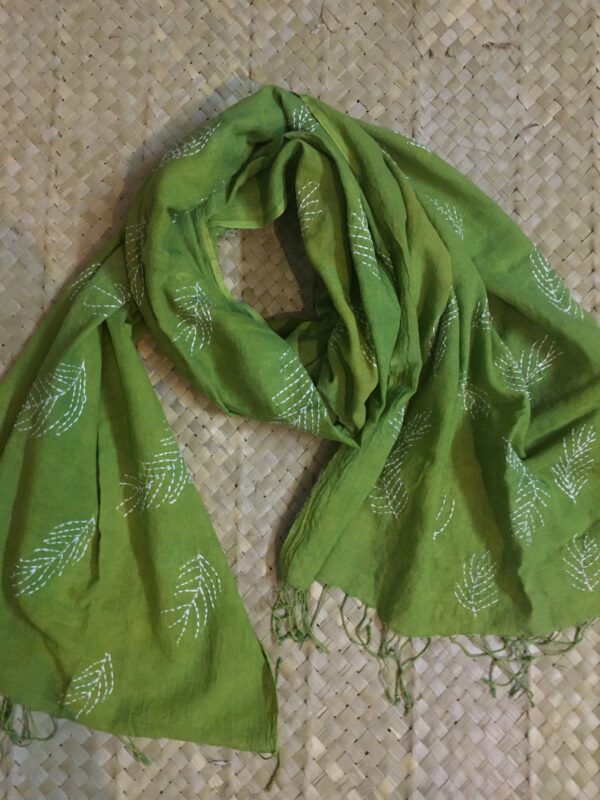 Natural dyed , hand embroidered stoles - Image 2