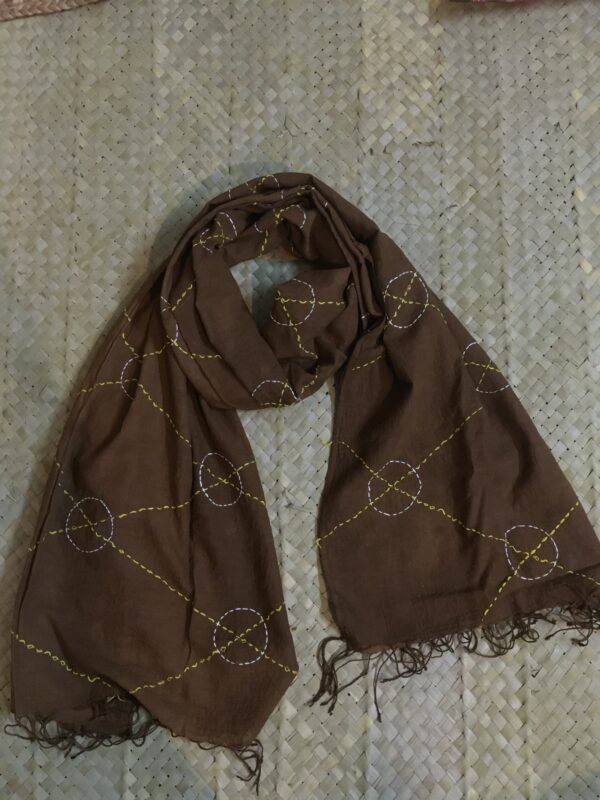Natural dyed , hand embroidered stoles - Image 5